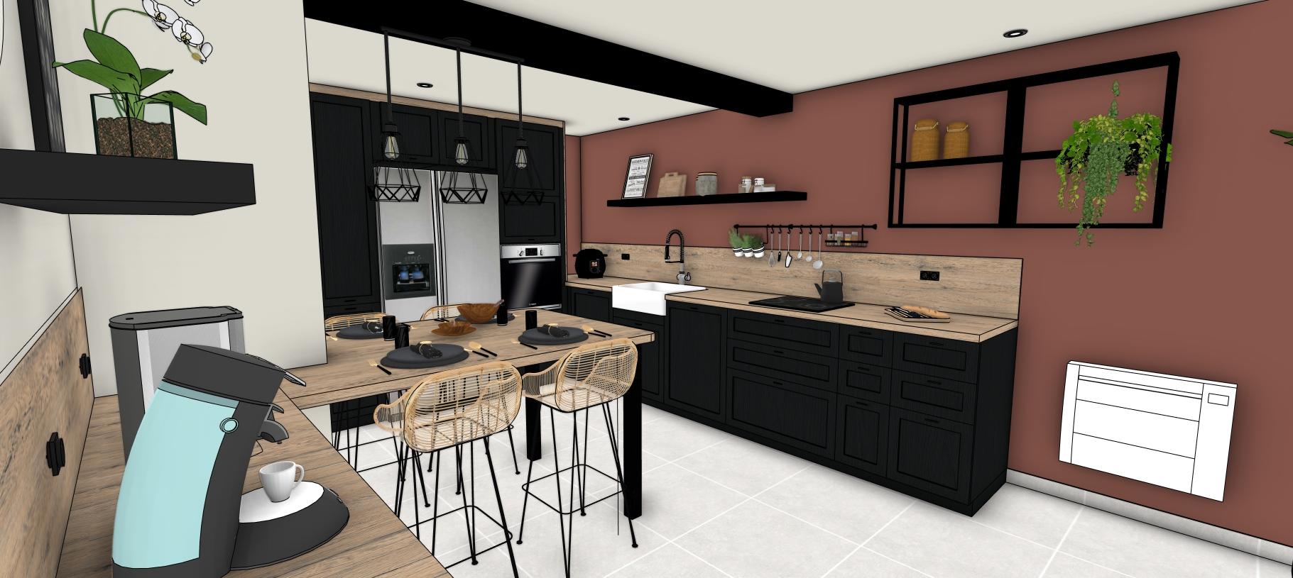 Cuisine Industrielle & Rouge de Terre - Vue 1